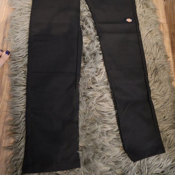 dickies men's flex skinny straight fit double knee work pants